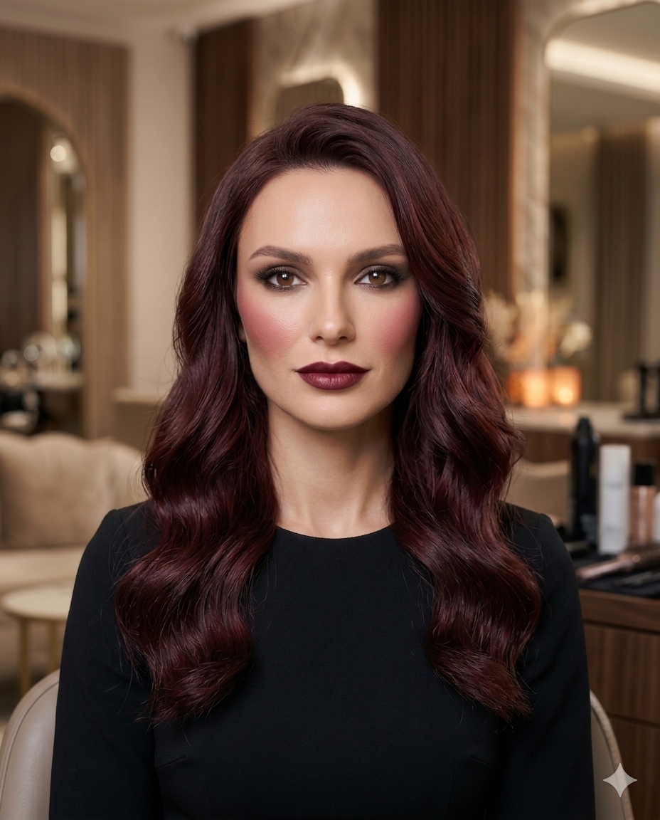 Soft Burgundy Waves